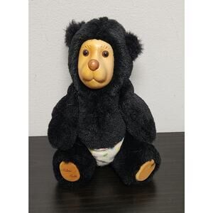 Vintage Robert Raikes Original "38519 Nathan" Wooden Face Doll w/ tags